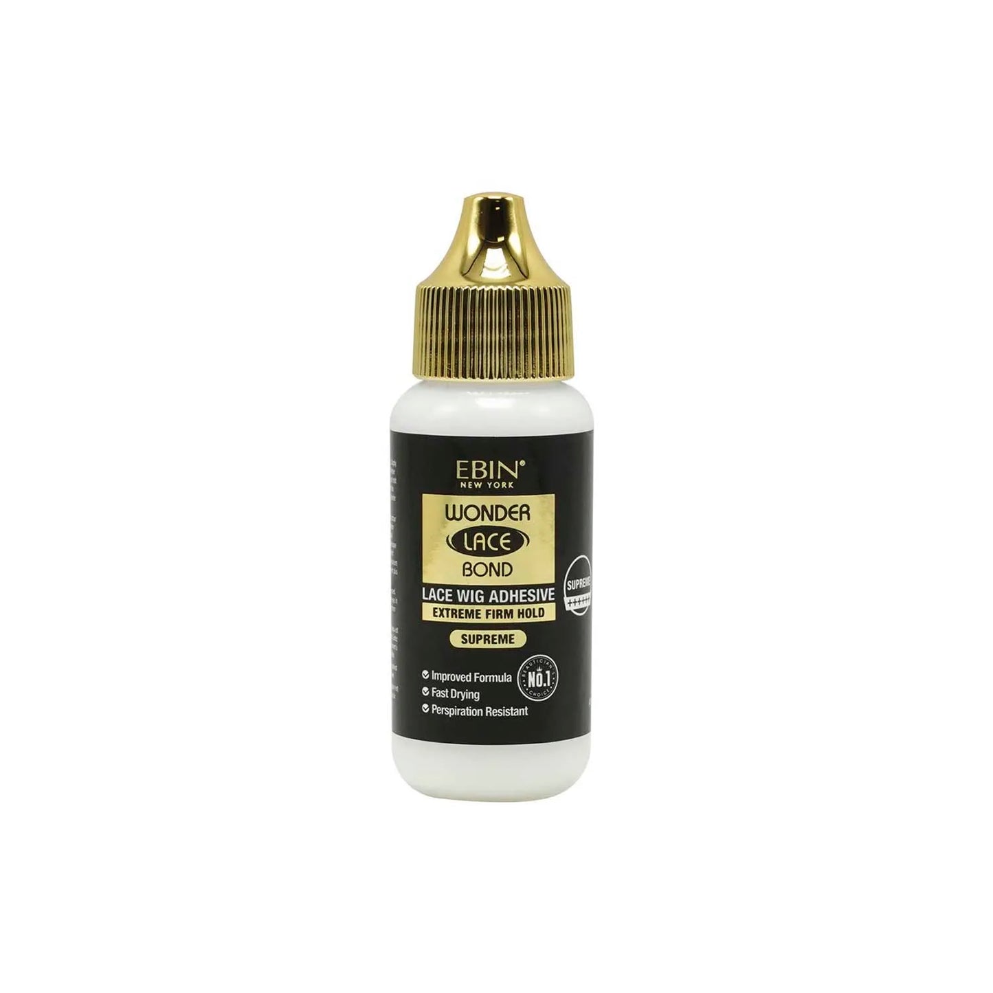 Ebin New York Wonder Lace Bond Lace Wig Adhesive Extreme Firm Hold Supreme 1.15oz - Ultra Strong, Ideal for Daily & All-Day Wear