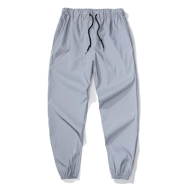 Men Streetwear Night Hip hop Reflective casual pants fashion male Elastic waist Skateboard Harajuku Jogger trousers sweatpants