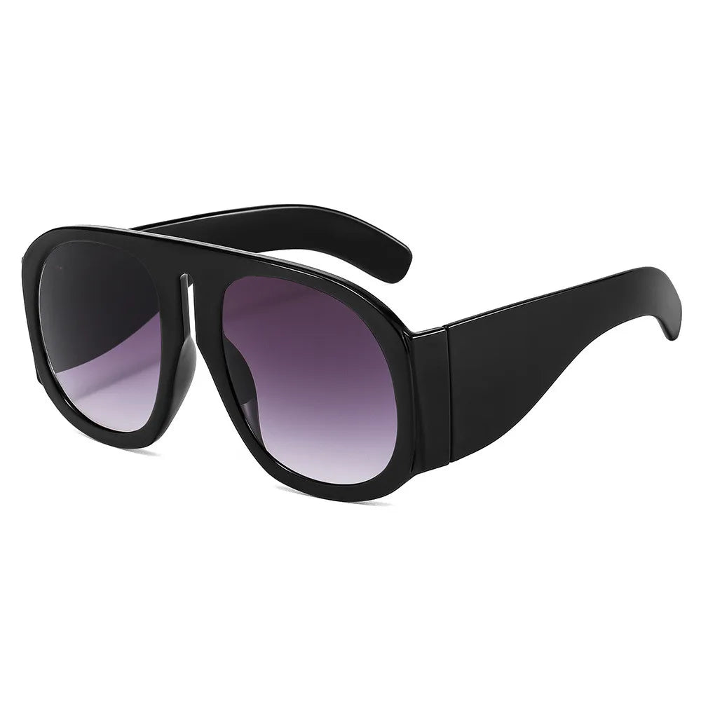 Fashion Luxury Round Sunglasses Men Women Brand Design Oversized Personality Frame Unique Glasses Leg Retro Sunglasses UV400