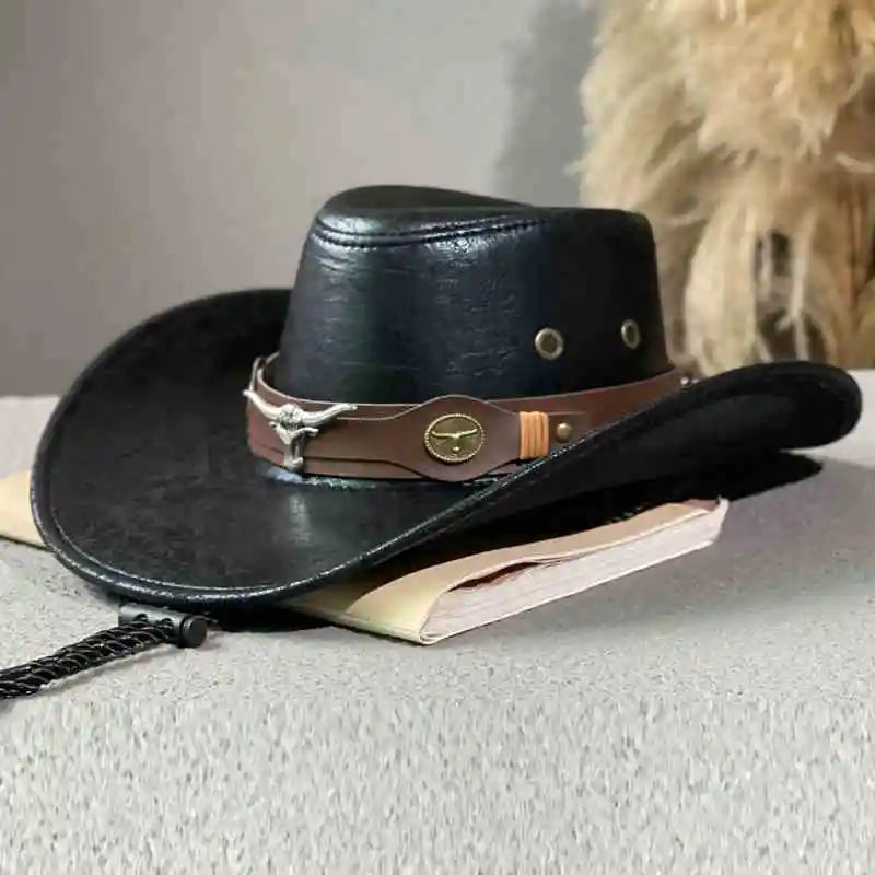 Cowboy Hat for Women and Men Western Suede Hat Panama Hat Cowboy & Cowgirl Hat Felt Wide Brim Women Men Fedora Hats