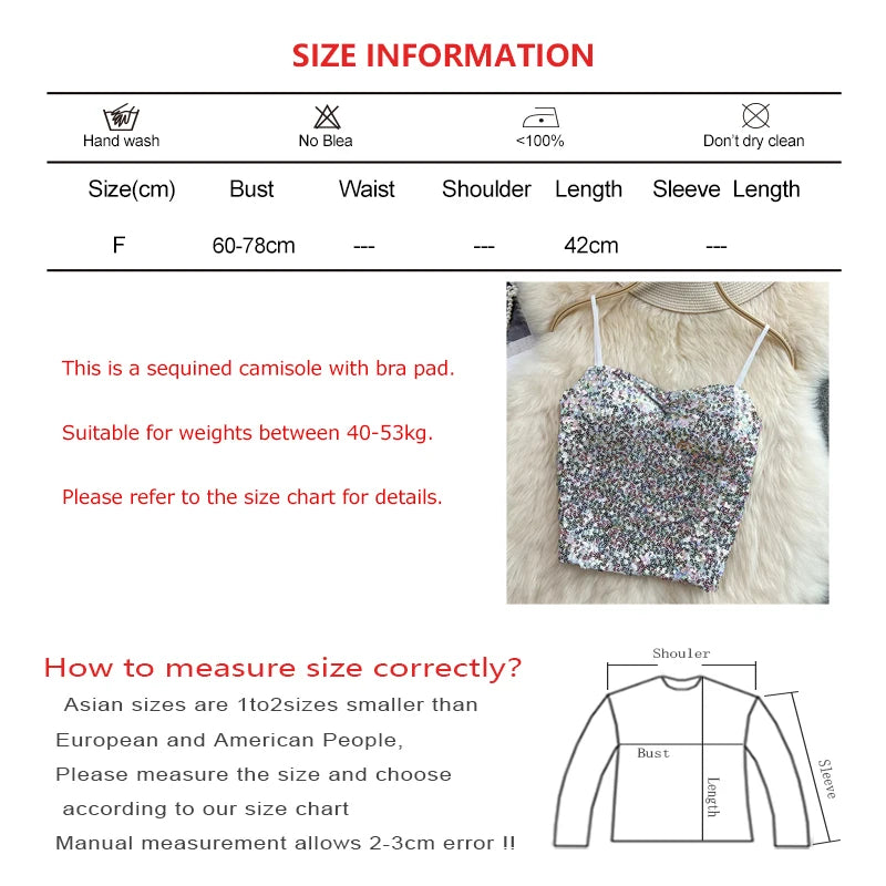 Summer Women Design Off Shoulder Tank Tops With Bra Pad Sequin Elastic Pleated Patchwork Crop Tops Backless New All-match Camis