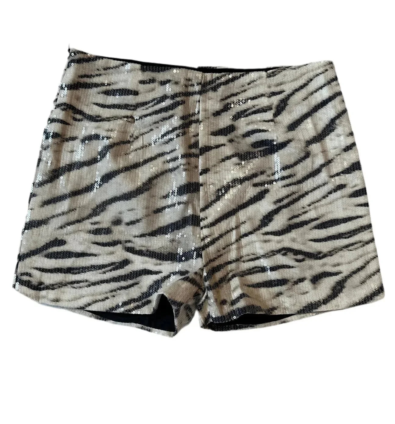 Shorts Women Summer 2025 New Fashion Sparkling Pearl Christmas New Product Leopard Print Elastic Waistband Casual Half Pants