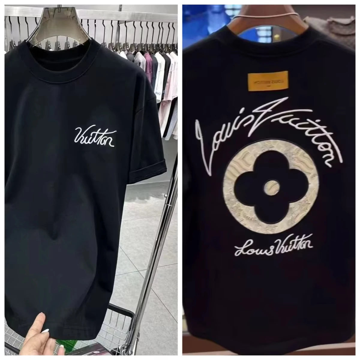 Trend autumn and winter print luxury brand cotton men's and women's short-sleeved T-shirts