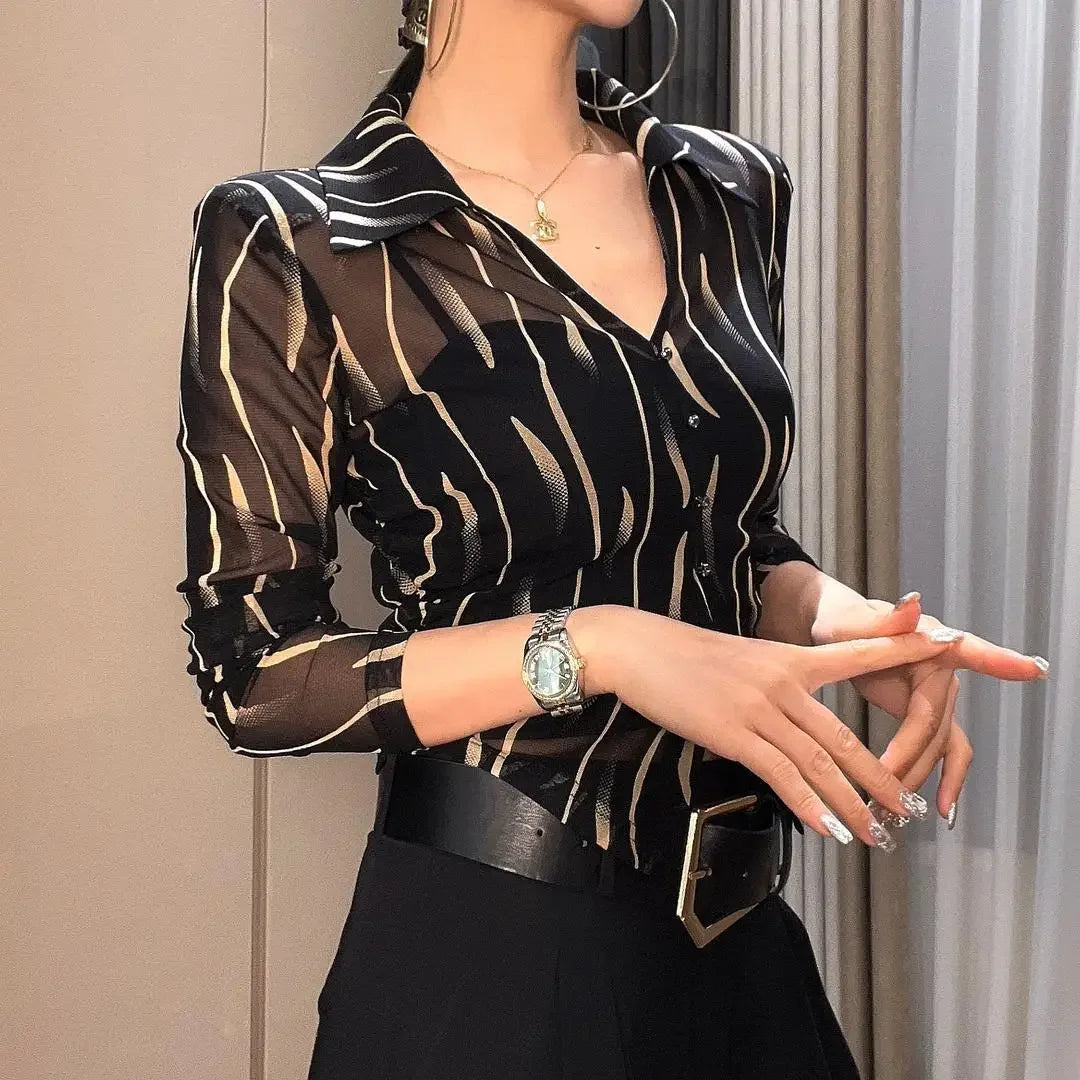Summer Woman Top Blended Full Long Sleeve Shirts & Blouses For Women Modern Fashion 2024 S M Offer Premium Economic Basic