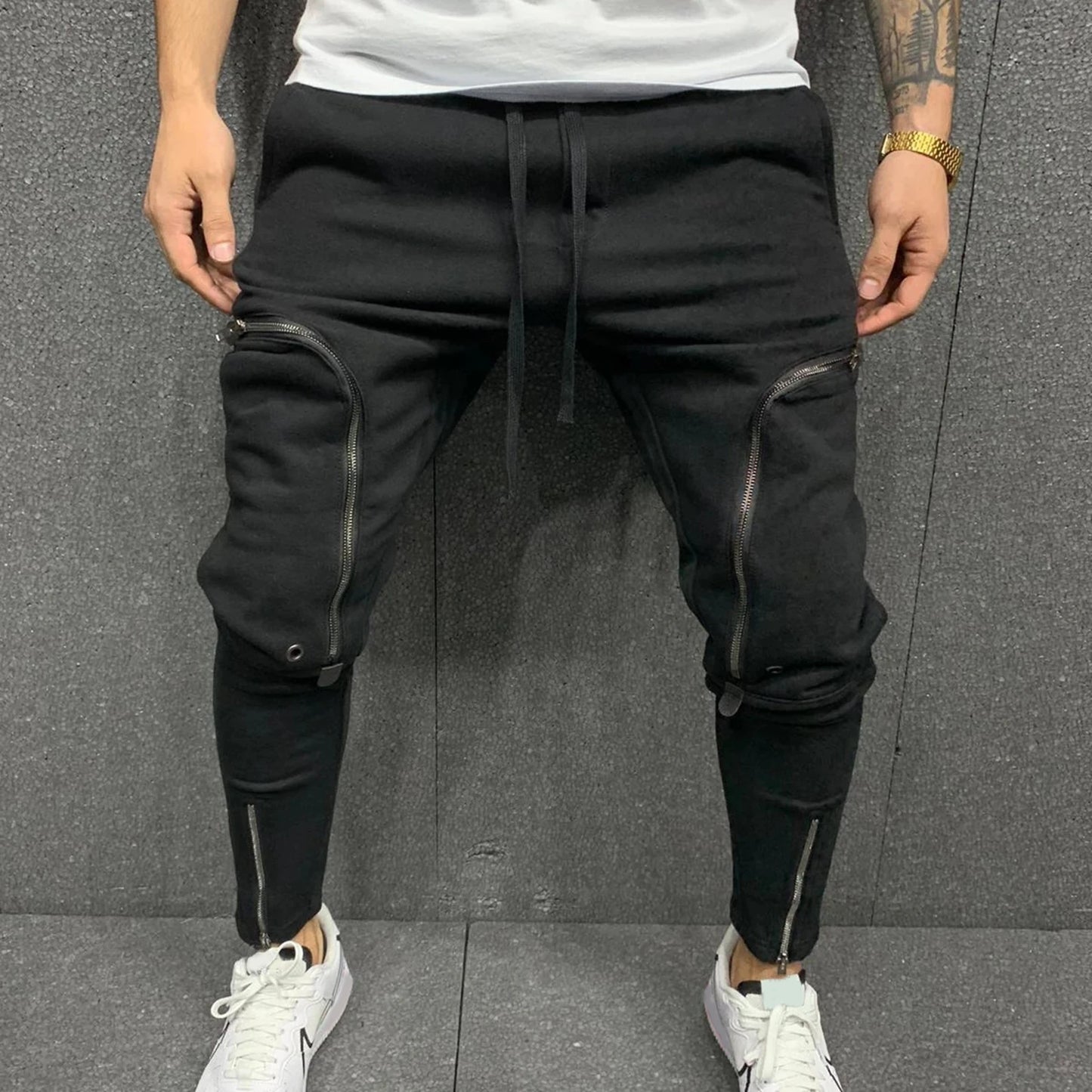 Men's Jogger Spring Summer Hipster Streetwear New Male Solid Color Casual Cargo Pants Men Trousers