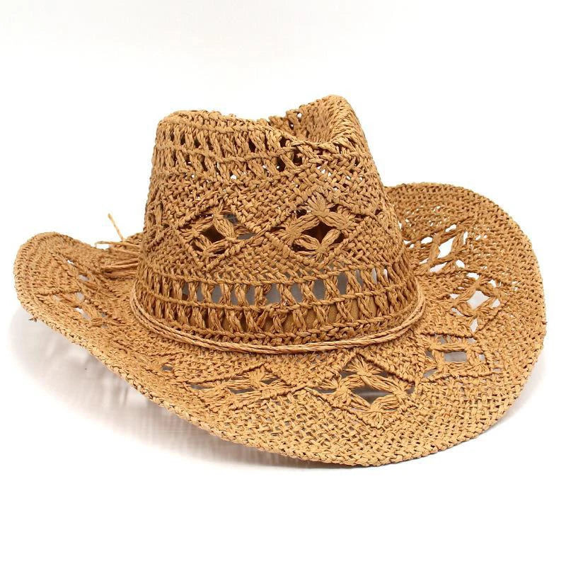 Cowboy Hat Woman Western Cowgirl Caps Women Cow Girl Things Chapeau Femme Hats Accessories Vacation Compilation Straw Hat