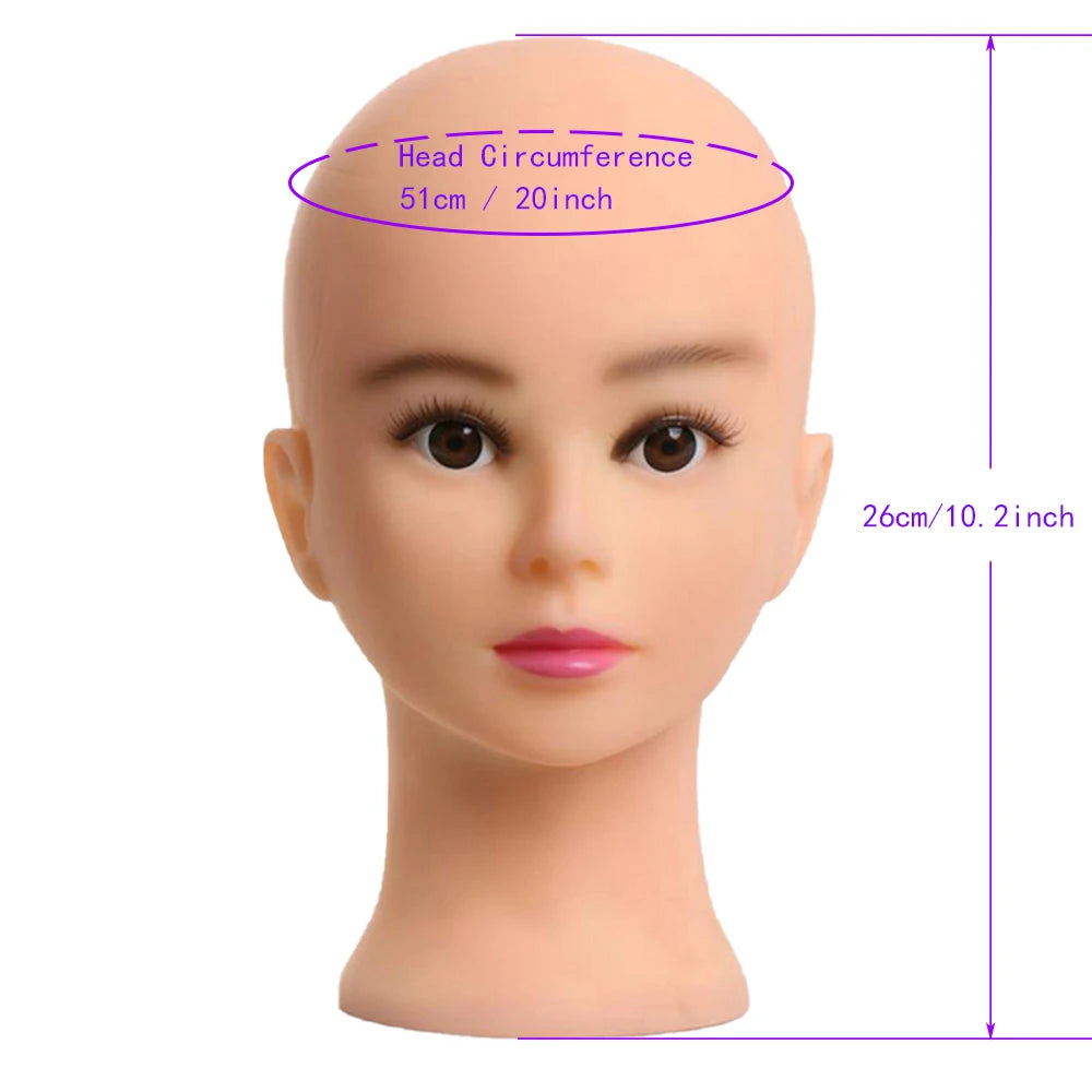 New Mannequin Head Wig Stand With Adjustable Wig Tripod Stand Holder For Wigs Making Display With T Pins /Wig Cap For Free Gift