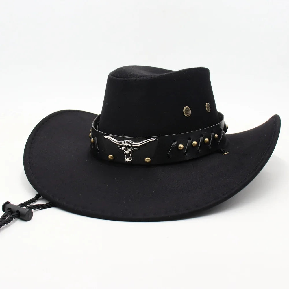 New Western Style Cowboy Hat For Men And Women Retro Wide Brimmed Gentleman's Hat Cowgirl Jazz Hat Summer Fashionable Sun Hats