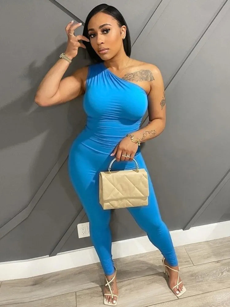 Joskaa 2025 Summer Women's 2 Piece Set Casual Asymmetric Sleeveless Top+Slim Fit Pants Suit Y2K Streetwear Fitness Tracksuits