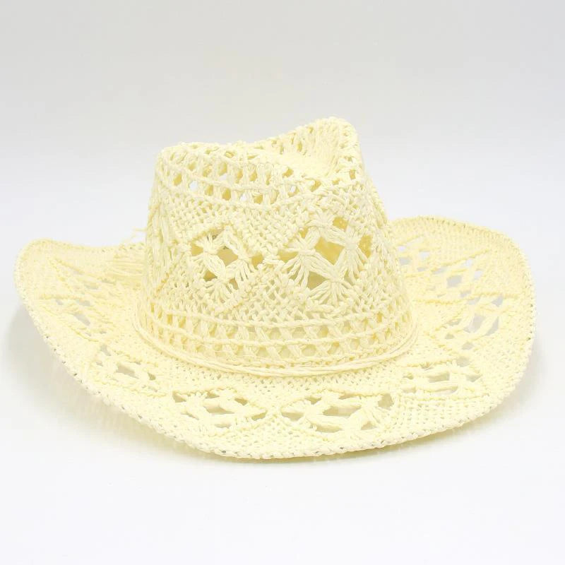 Cowboy Hat Woman Western Cowgirl Caps Women Cow Girl Things Chapeau Femme Hats Accessories Vacation Compilation Straw Hat