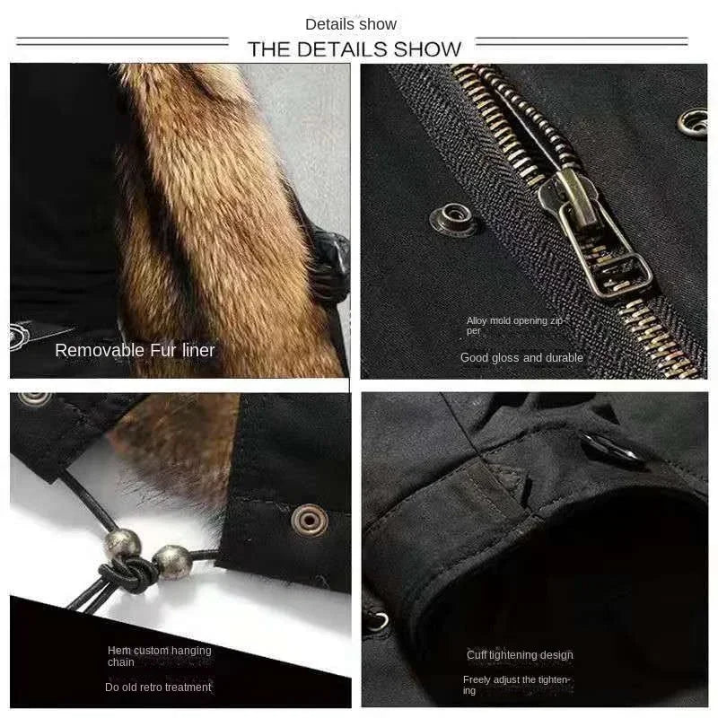 2025 New Casual Winter Men's Down Jacket Fox Fur Men's Coat Coat Men Clothing Coat Winter Jackets Mens Jacket Men Jacket