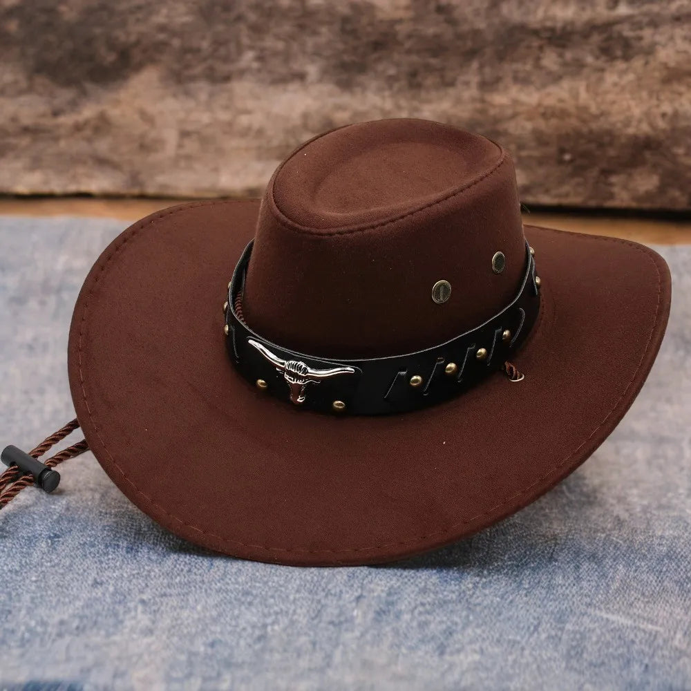 New Western Style Cowboy Hat For Men And Women Retro Wide Brimmed Gentleman's Hat Cowgirl Jazz Hat Summer Fashionable Sun Hats