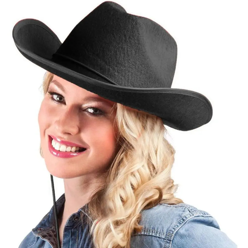 Cowboy Hat Felt Princess Hat Performance Bound Western Cowgirl Hat Bachelorette Birthday Party Costume Accessory