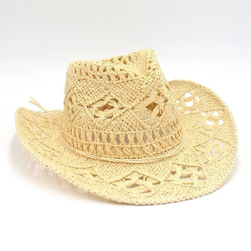 Cowboy Hat Woman Western Cowgirl Caps Women Cow Girl Things Chapeau Femme Hats Accessories Vacation Compilation Straw Hat