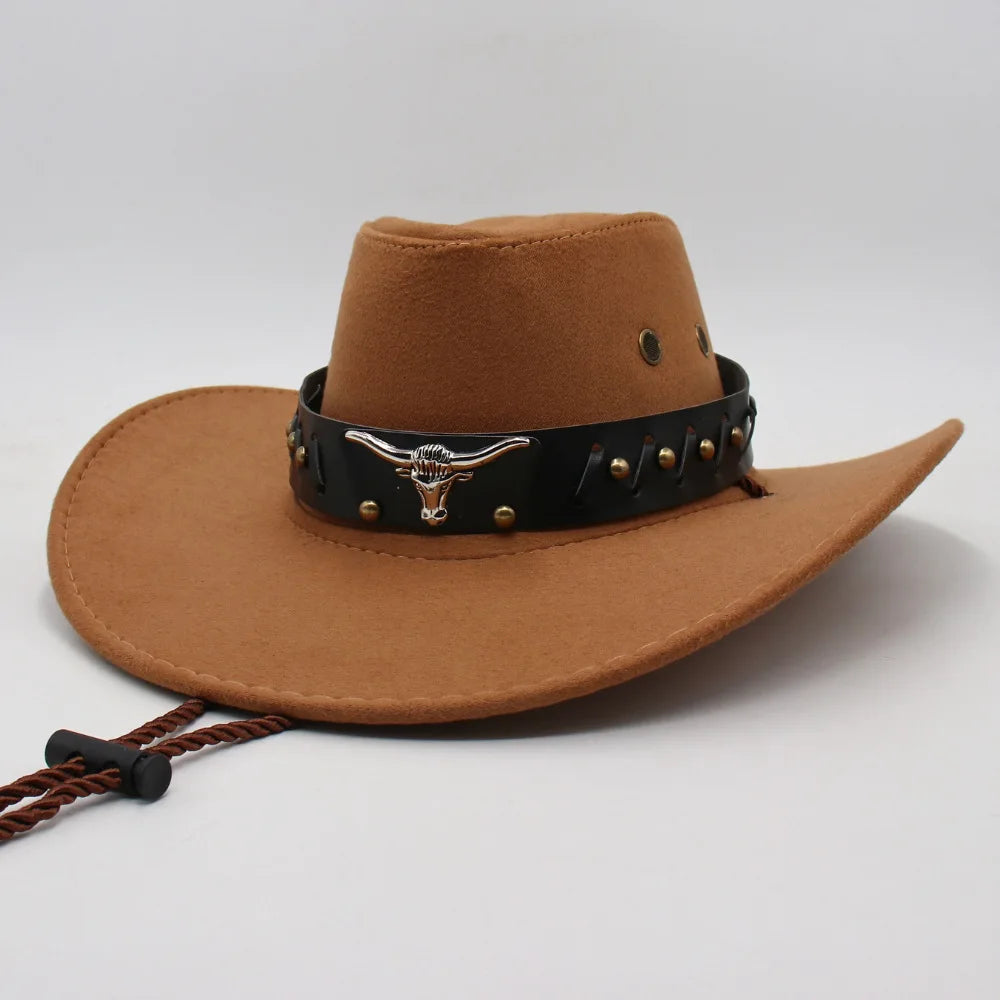 New Western Style Cowboy Hat For Men And Women Retro Wide Brimmed Gentleman's Hat Cowgirl Jazz Hat Summer Fashionable Sun Hats