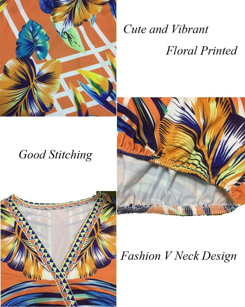 2 Piece Outfits for Women Summer Two Piece Crop Top Shorts Set Boho Floral Print Romper Jumpsuit