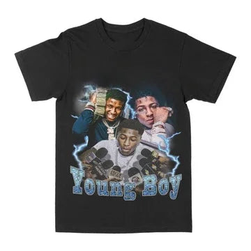 Rapper YoungBoy Never Broke Again MASA Tour 2025 Merch T-Shirt Men's Women Clothing Fashion Vintage Cotton Short Sleeve T Shirts