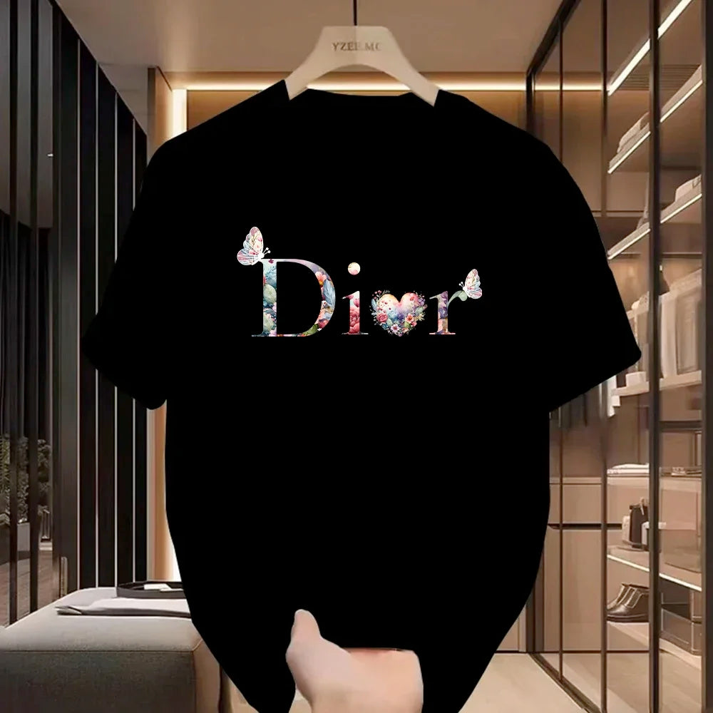 Women Casual T-Shirt Harajuku Y2k Designer Ladies Luxury Tees Female Vintage Trendy Women Pullover T Shirts