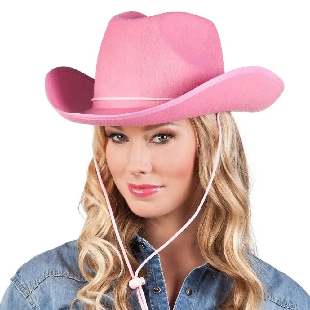 Cowboy Hat Felt Princess Hat Performance Bound Western Cowgirl Hat Bachelorette Birthday Party Costume Accessory