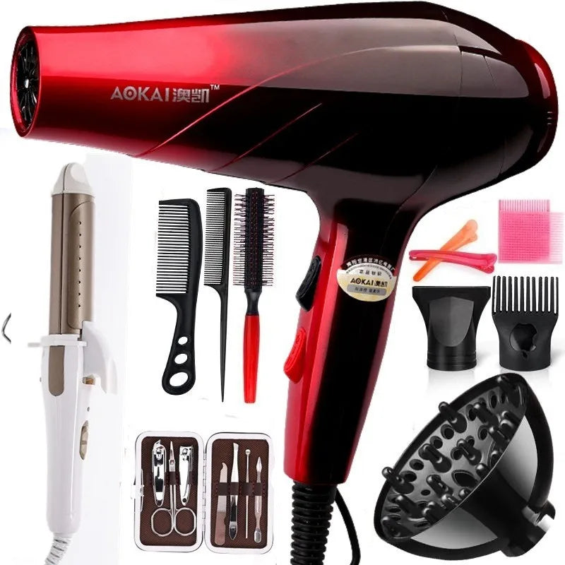 Hair Dryer Professional Powerful Air Dryer Nozzle Pumps Air Blower Adjustment Hot/Cold for Barber Salon Hair Fast Styling Tools