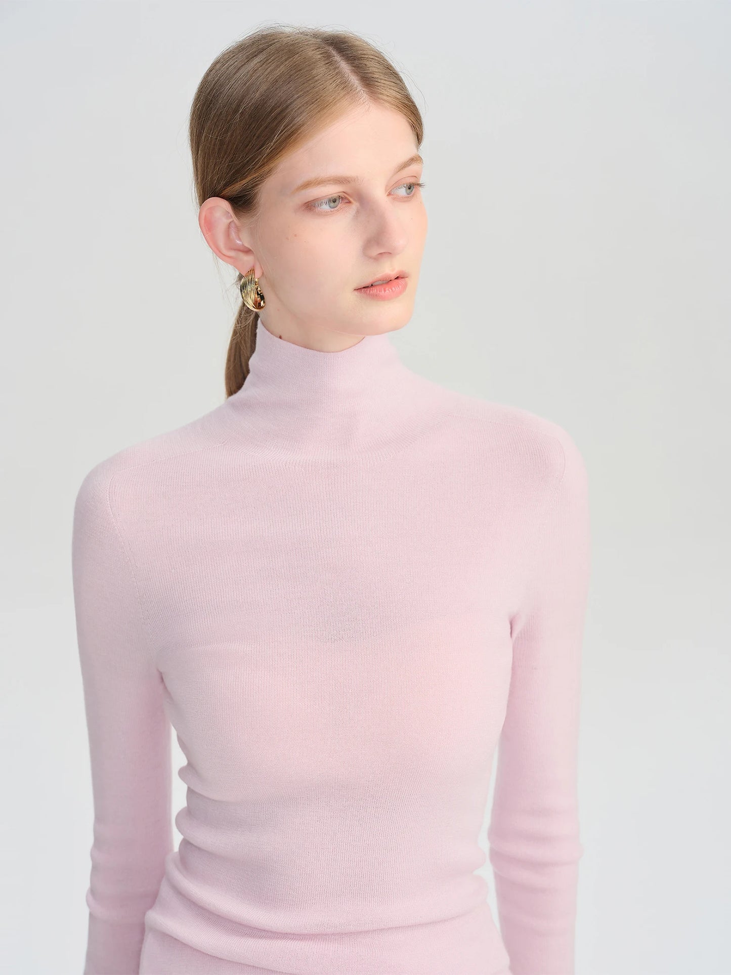 ZIQIAO Wool Sweater for Women Autumn and Winter New 18 Needle Nude Seamless Knitted Bottoming T-shirt 25ZQ93002+25ZQ93035