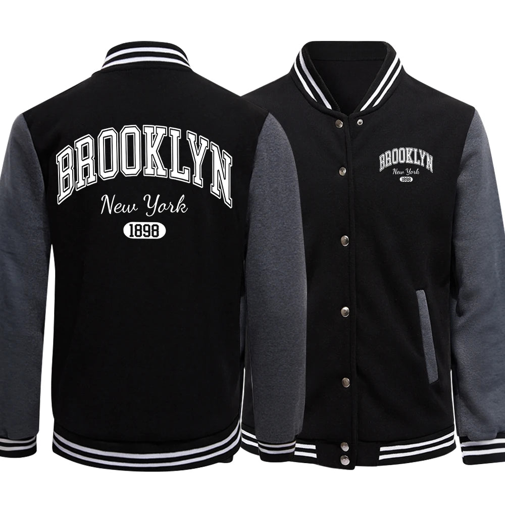 Brooklyn New York 1898 City Letter Man Jackets Preppy Style Baseball Uniforms Casual S-5Xl High Street Motion Tops