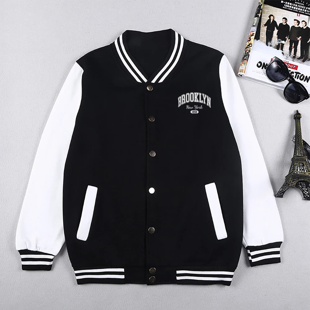 Brooklyn New York 1898 City Letter Man Jackets Preppy Style Baseball Uniforms Casual S-5Xl High Street Motion Tops