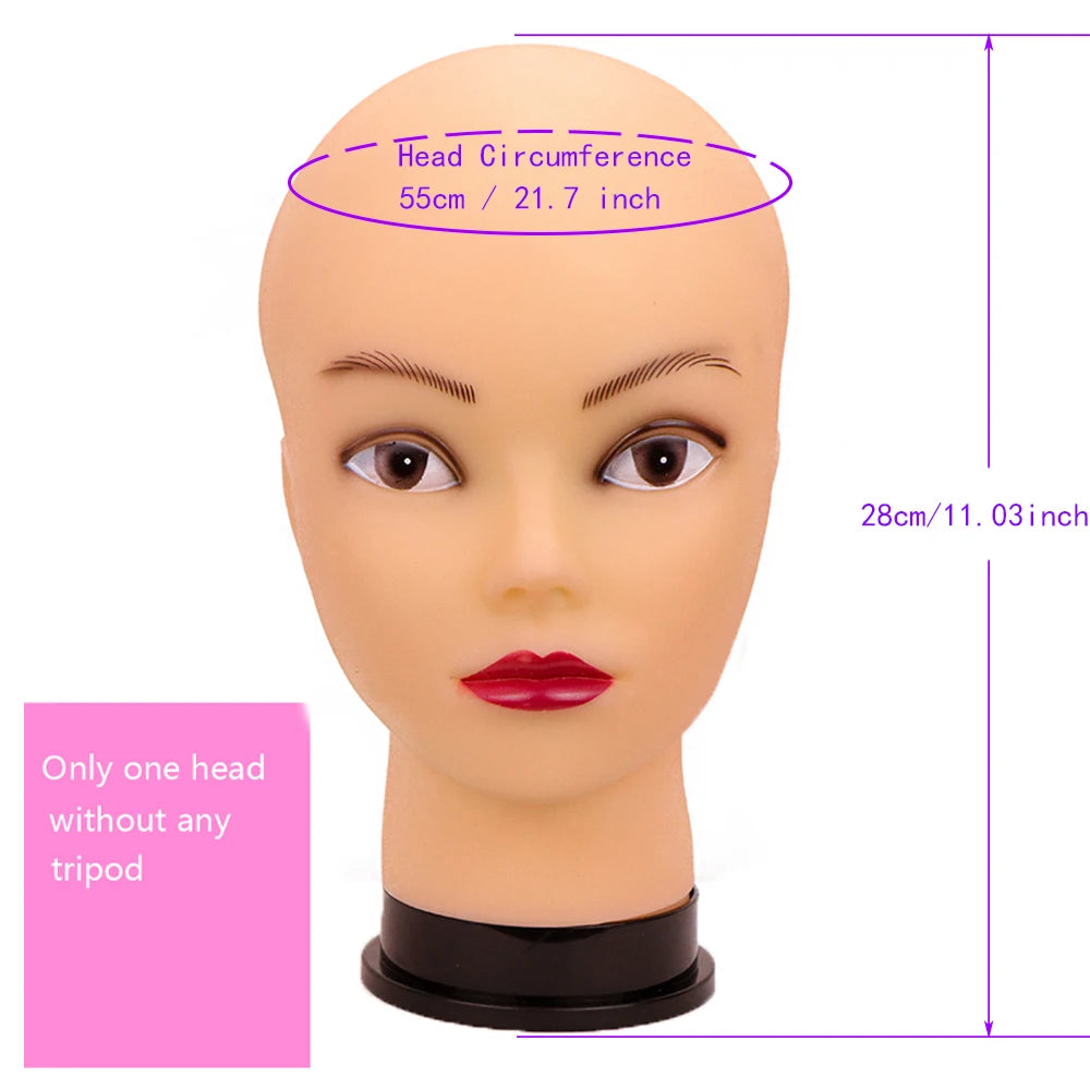New Mannequin Head Wig Stand With Adjustable Wig Tripod Stand Holder  For Wigs Making Display With T Pins /Wig Cap For Free Gift