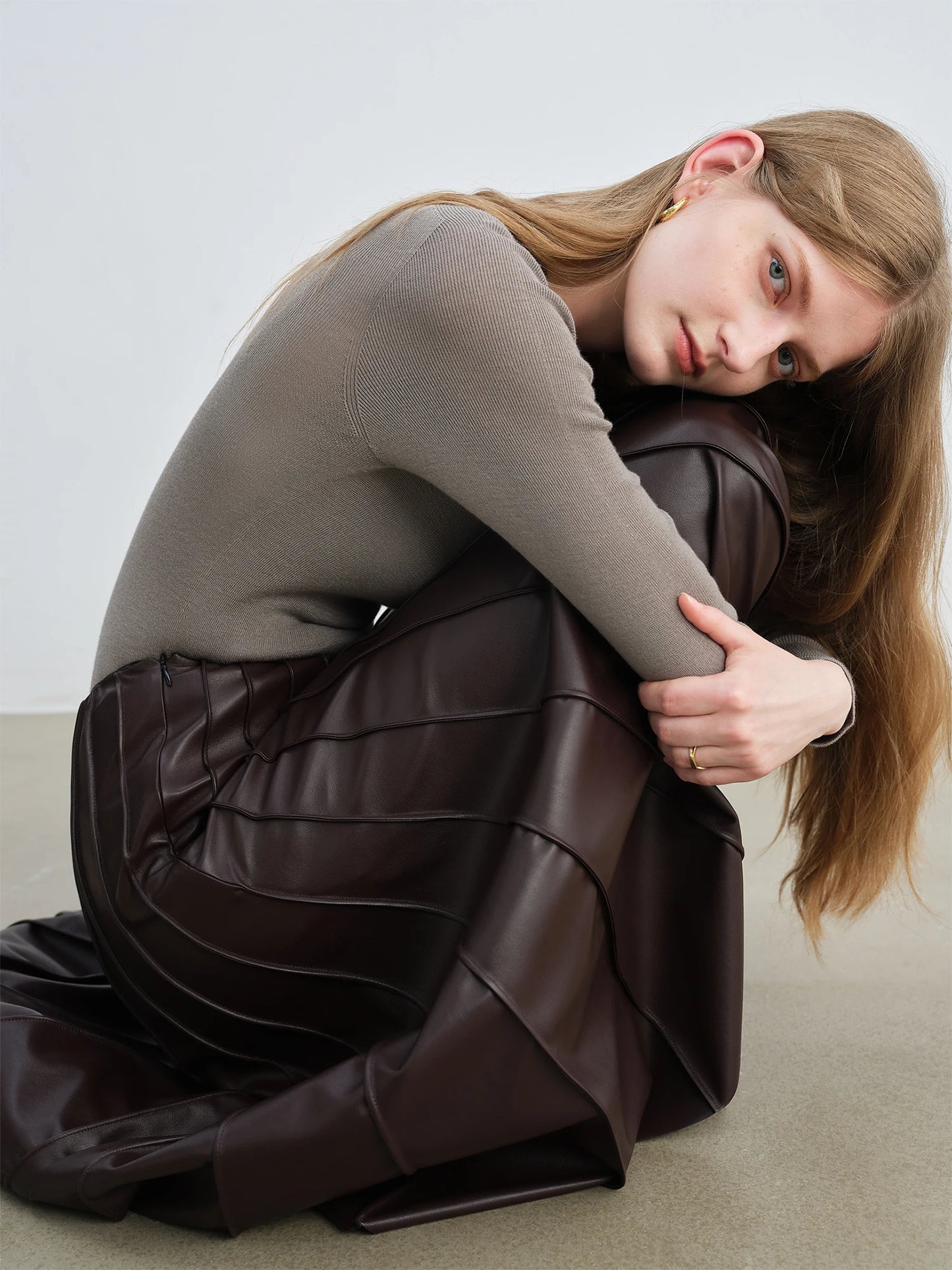 ZIQIAO Wool Sweater for Women Autumn and Winter New 18 Needle Nude Seamless Knitted Bottoming T-shirt 25ZQ93002+25ZQ93035