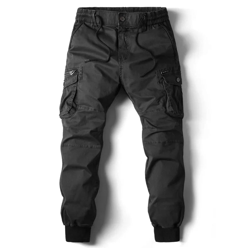2025 New Spring Men's Cotton Cargo Pants Clothing Autumn Casual Fashion Elastic Waist Quality Pantalones Tipo Cargo Pants Men