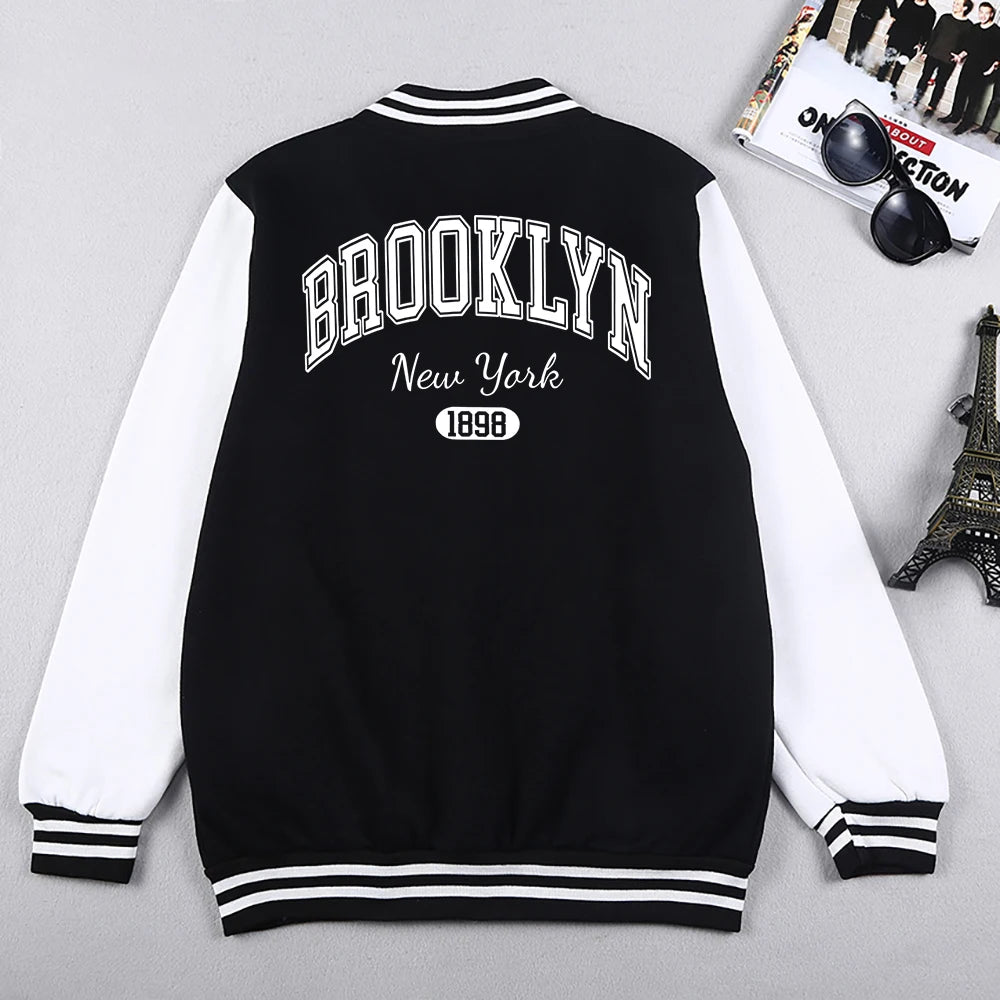 Brooklyn New York 1898 City Letter Man Jackets Preppy Style Baseball Uniforms Casual S-5Xl High Street Motion Tops