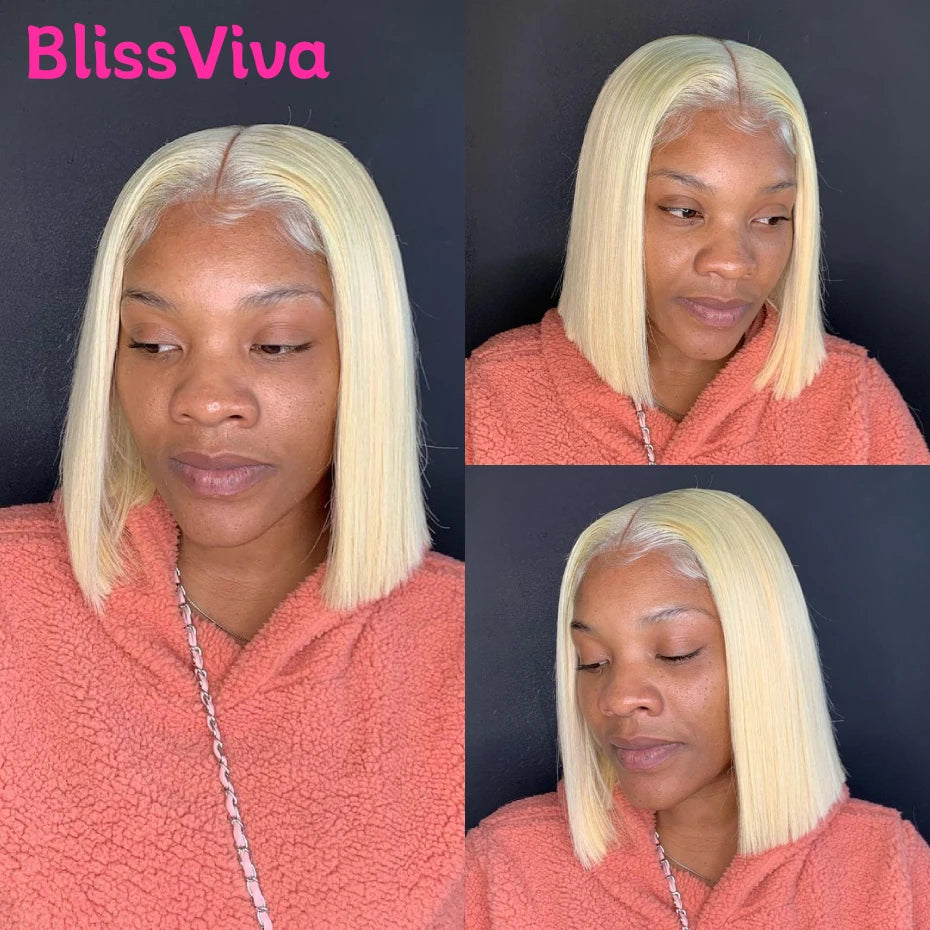 13x6 Short Bob Wigs Silver Grey Lace Front Wigs Human Hair Pre Plucked Ash Gray Blonde 613 Lace Frontal Wig Human Hair Bob Wig