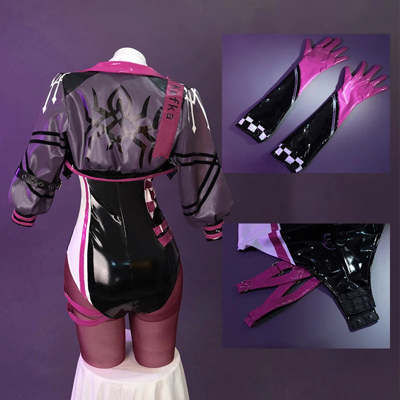 ROLECOS Original Honkai Star Rail Kafka Cosplay Costume Kafka Derivative Racing Suit Halloween Women Jumpsuit