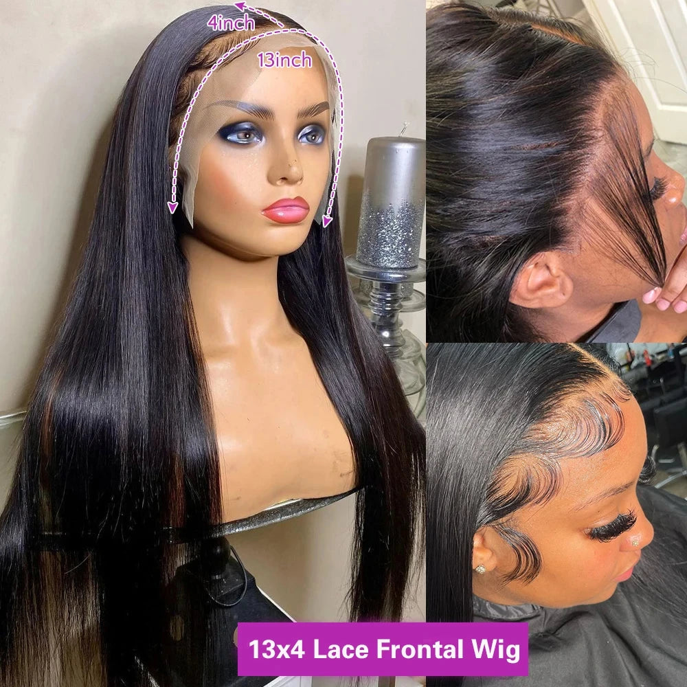 30 40 Inch Straight Lace Front Wigs Hd Lace Wig 13x6 Human Hair Wigs For Black Women Pre Plucked Brazilian 13x4 Lace Frontal Wig