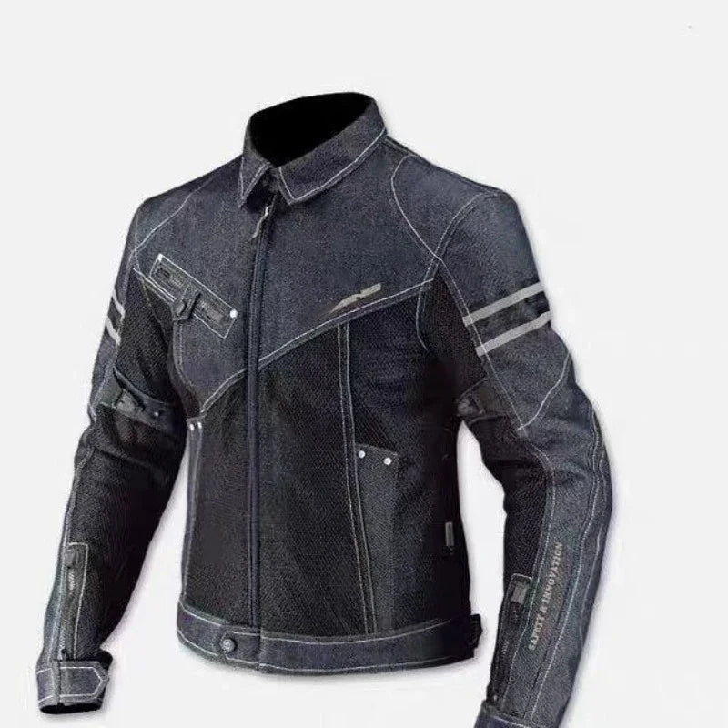 KOMINE JK006 Jacket Spring Breathable Denim Mesh Racing Ride High-performance Drop Resistance Clothing Motorcycle Jacket