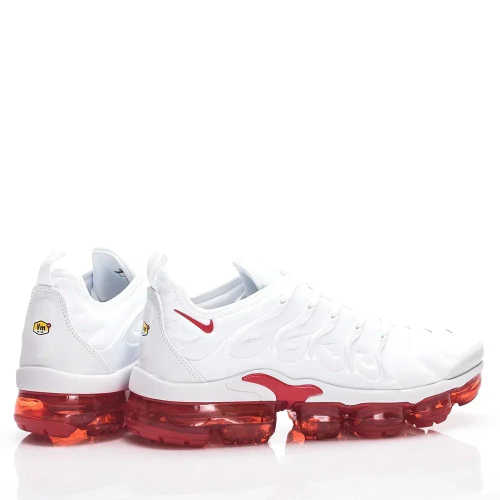 Nike Air Vapormax Plus TN White Red Mesh Breathable Anti-Slip Air Cushion Men Women Running Shoes Unisex Nike Sports Sneakers