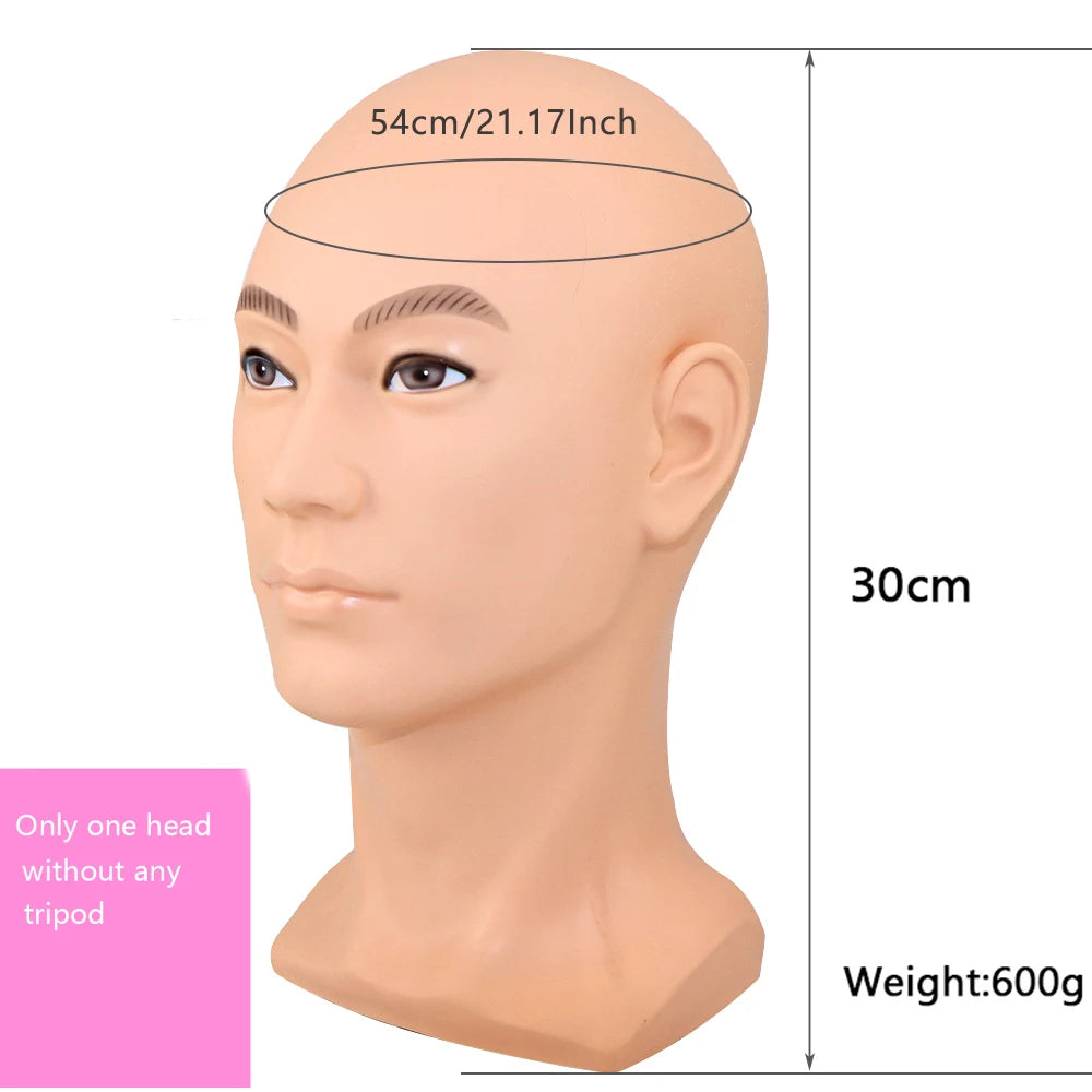 New Mannequin Head Wig Stand With Adjustable Wig Tripod Stand Holder  For Wigs Making Display With T Pins /Wig Cap For Free Gift