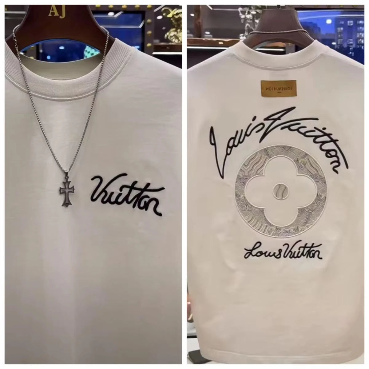 Trend autumn and winter print luxury brand cotton men's and women's short-sleeved T-shirts