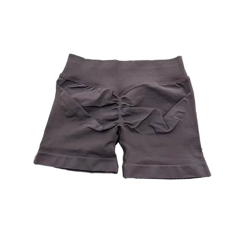 Impact Shorts with Logo Women Seamless Yoga Shorts Scrunch Bum Gym Shorts Workout Biker Short Fitness