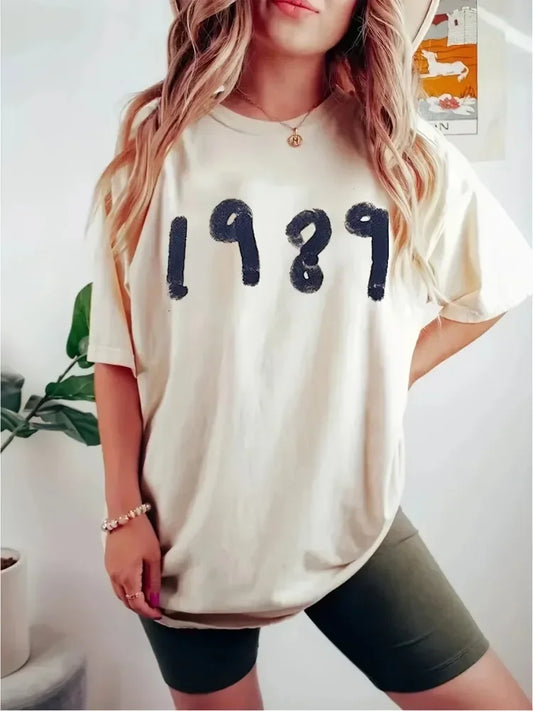 Summer Women C Women T Shirt Born 1989 Taylors Swifts Short Sleeve Tee Shirt Free Shipping The Eras Tour Women's Clothing