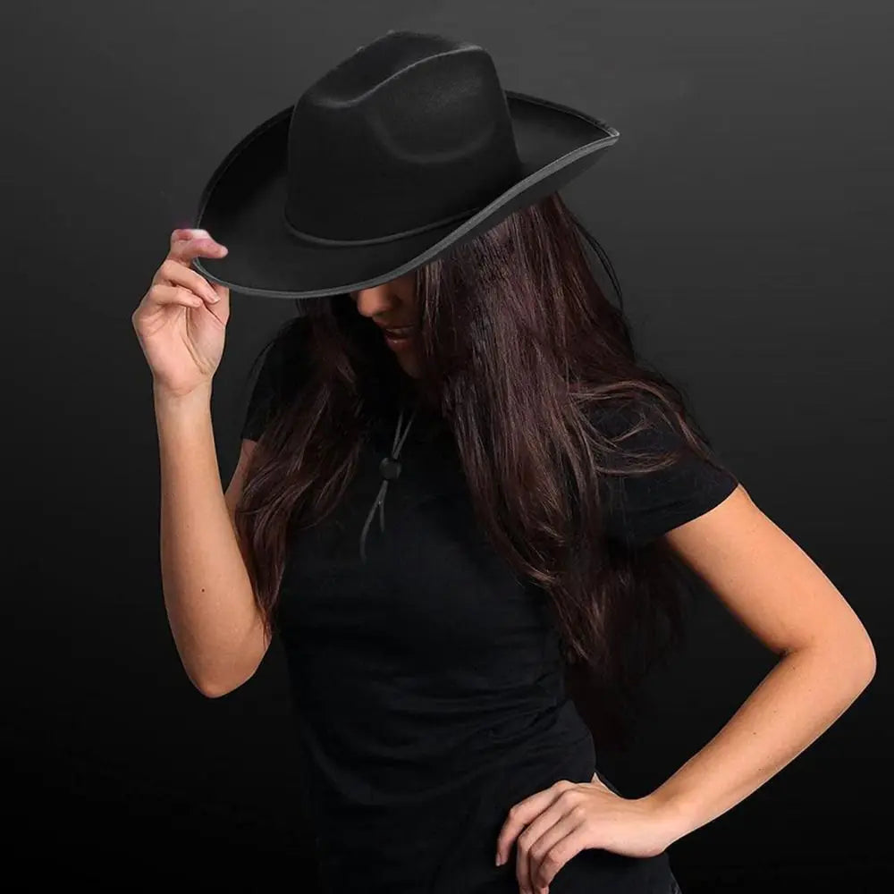 Cowboy Hat Felt Princess Hat Performance Bound Western Cowgirl Hat Bachelorette Birthday Party Costume Accessory