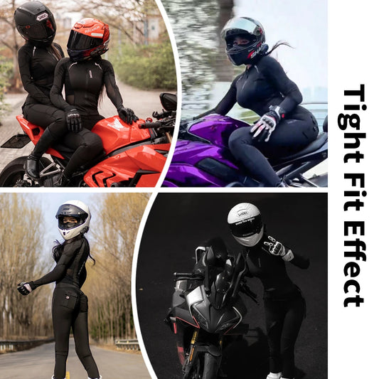 WOSAWE Women Motorcycle Jacket and Pants Set with Removable Pads Soft Protective Gear CE Certified Safety Moto Racing Clothes
