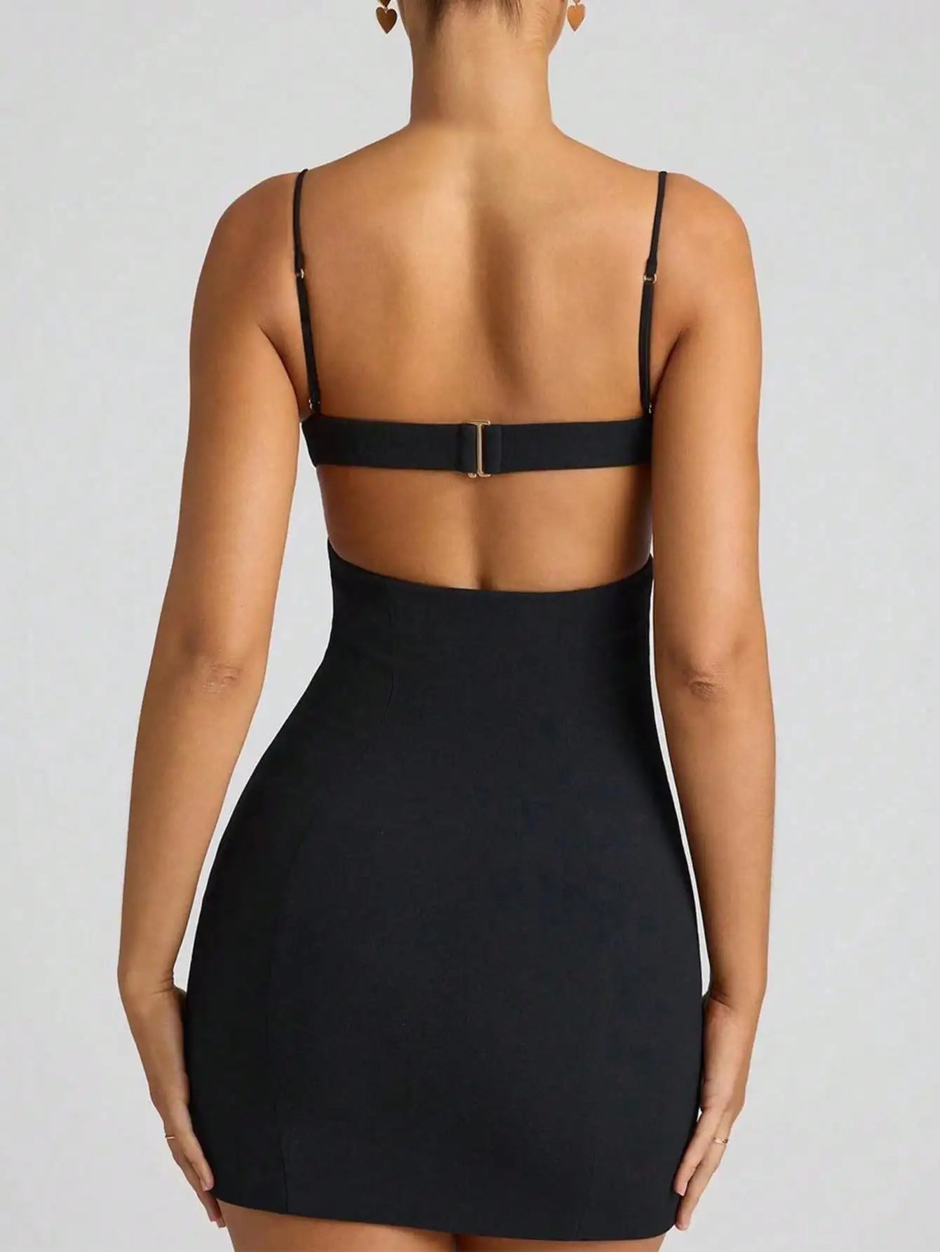 2025 New Women's Sexy Sleeveless Heart-shaped Club Dress, Slit Night Party Tight Evening Dress Club Wear