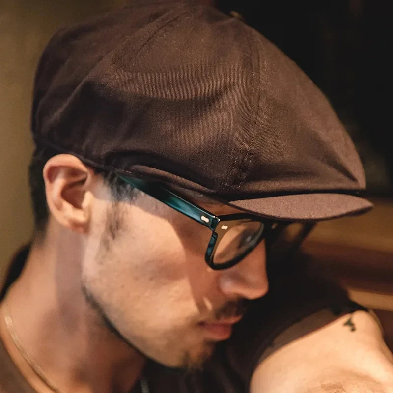Maden Men's Casual Newsboy Hat Retro Beret Painter Cap Peaky Blinder Wild Casual Octagonal Cap Baseball Coffee Fashion