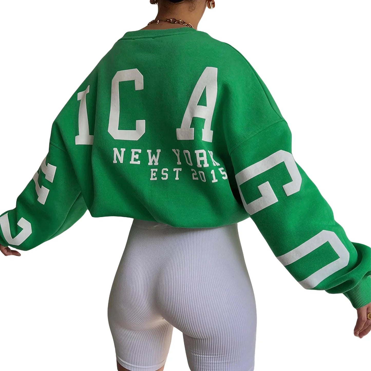 Women's Y2K Grunge Loose Fit Pullover Sweatshirts Letter Print Casual Thickened Long Sleeve Tops Autumn Hoodies Streetwear