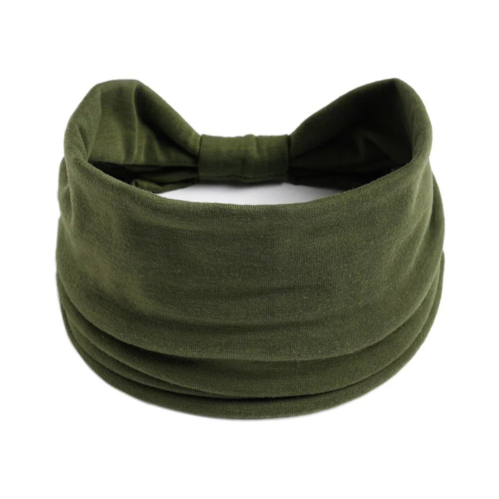 Bohemian European and American Sports Headband Women's Wide Yoga Elastic Running Hair Accessories Headwear