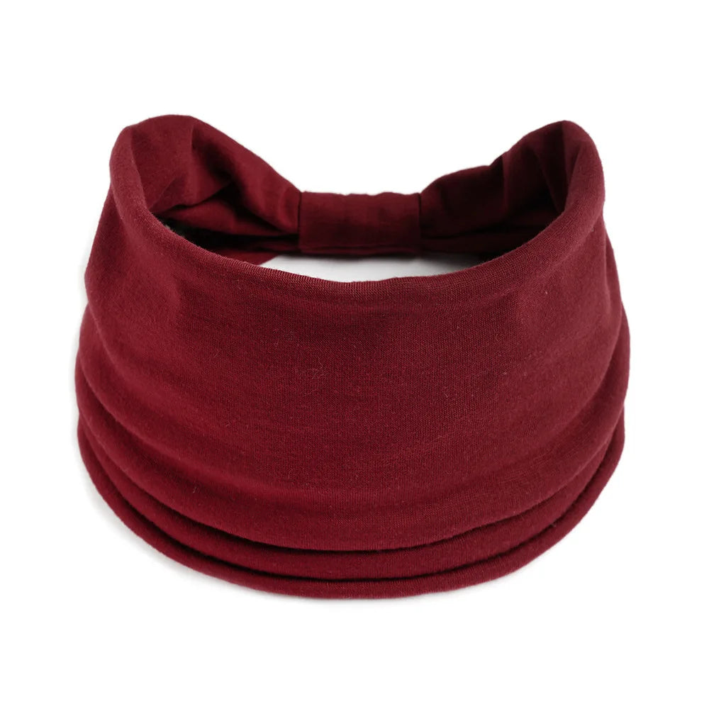 Bohemian European and American Sports Headband Women's Wide Yoga Elastic Running Hair Accessories Headwear