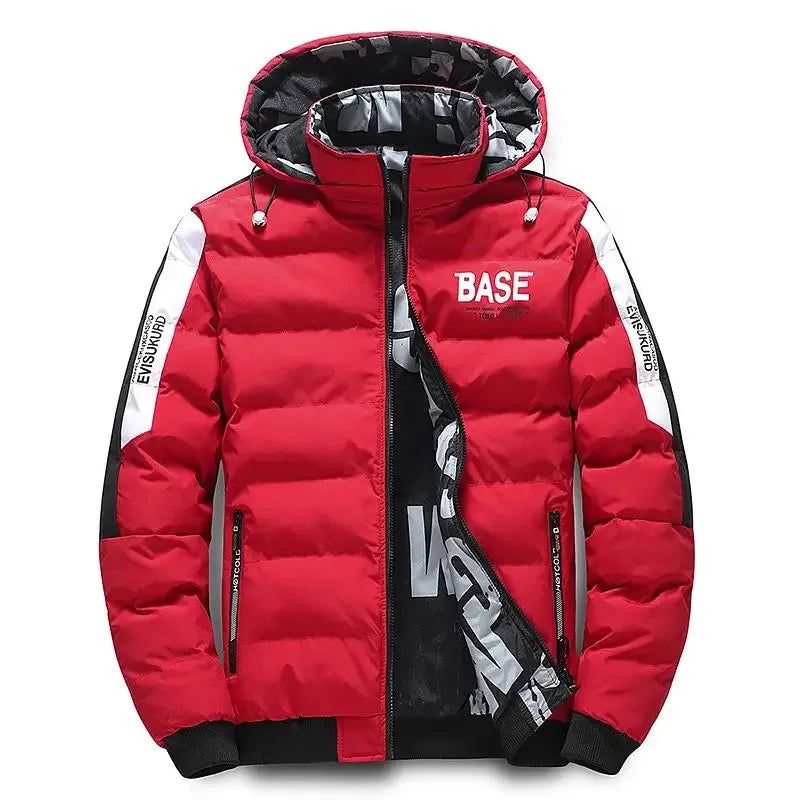 Men Autumn Winter Cotton Jacket Warm Comfortable Padded Thickened Down Jacket 2025 New Double-Sided Clothes Removable Cap M-6XL