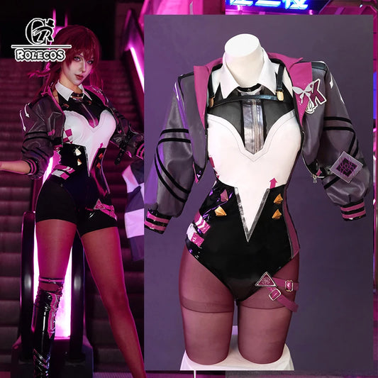 ROLECOS Original Honkai Star Rail Kafka Cosplay Costume Kafka Derivative Racing Suit Halloween Women Jumpsuit