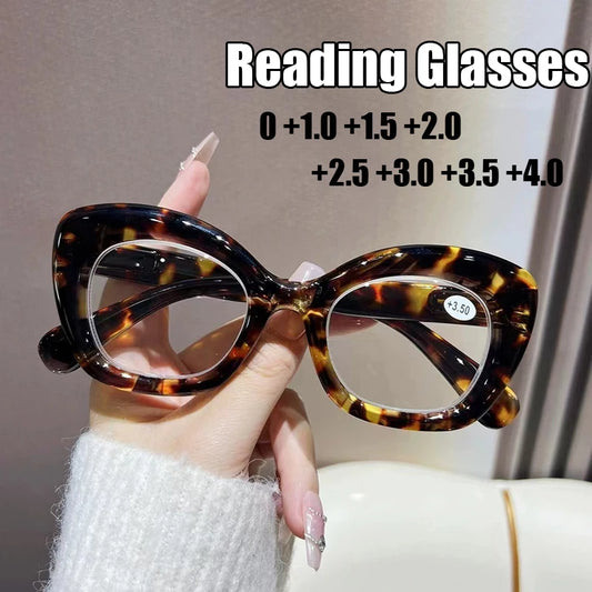 Vintage Finished Presbyopia Glasses Unisex Women Men's Anti Blue Light Farsighted Eyewear Optical Prescription Reading Glasses